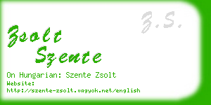 zsolt szente business card